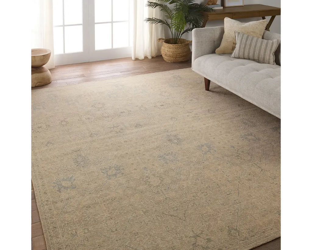 Jaipur Living Onessa Joan Hand-Knotted Tan/Blue Rug - Chapin Furniture