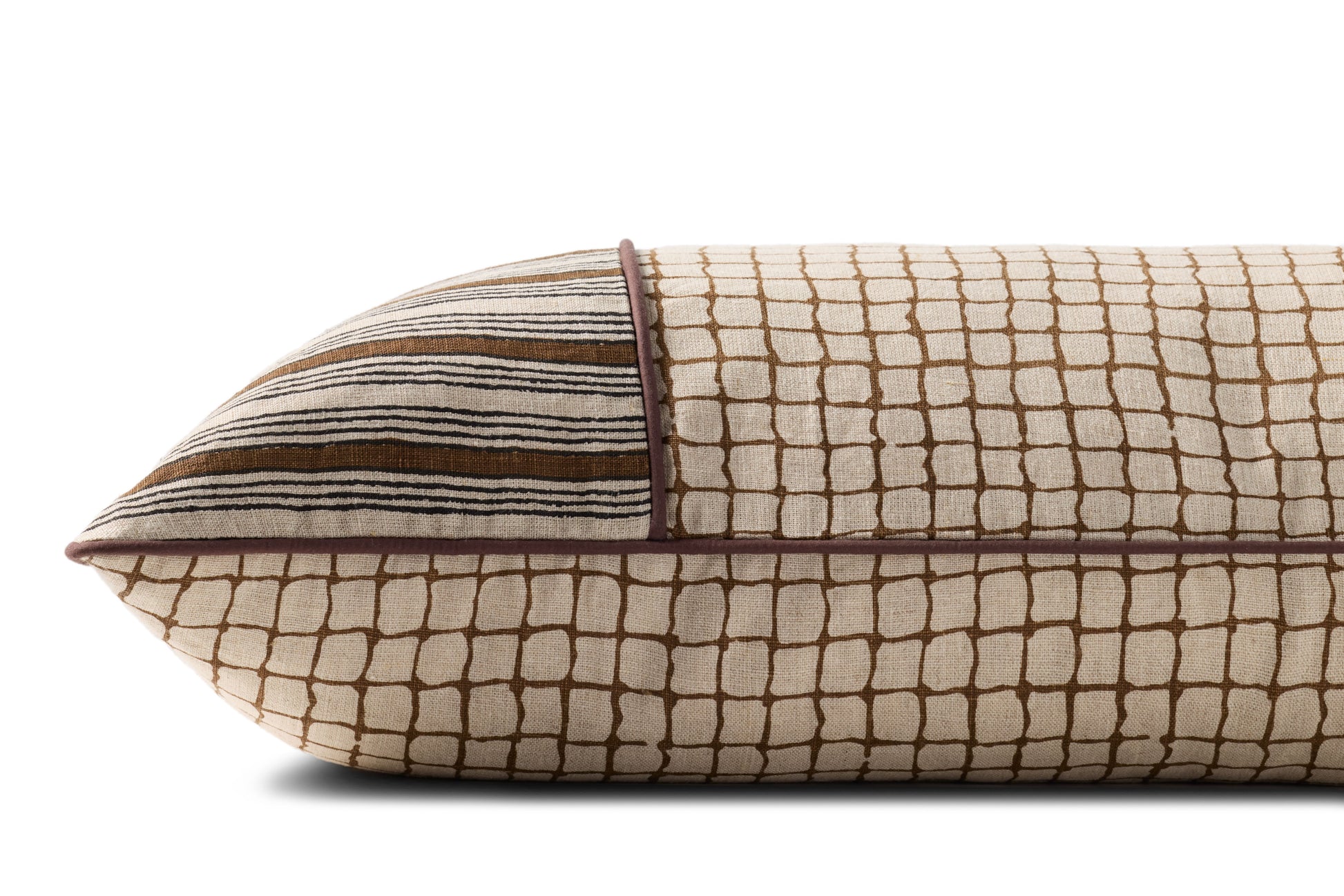 Loloi PLL0198  Brown 12'' x 27'' Pillow - Chapin Furniture