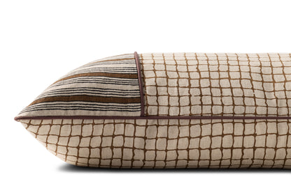 Loloi PLL0198  Brown 12'' x 27'' Pillow - Chapin Furniture