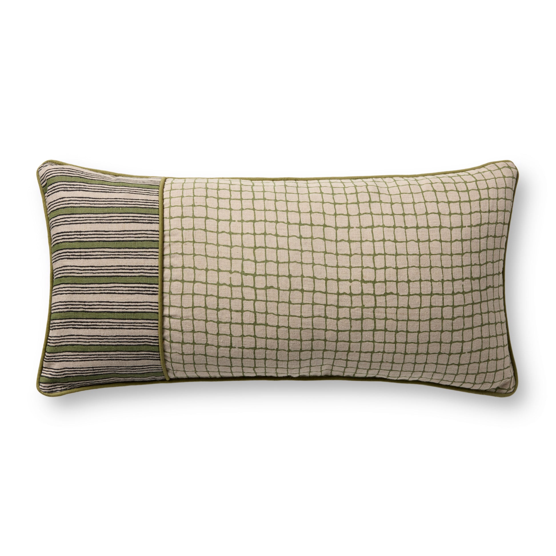 Loloi PLL0198  Green 12'' x 27'' Pillow - Chapin Furniture
