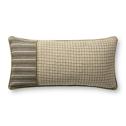 Loloi PLL0198  Green 12'' x 27'' Pillow - Chapin Furniture