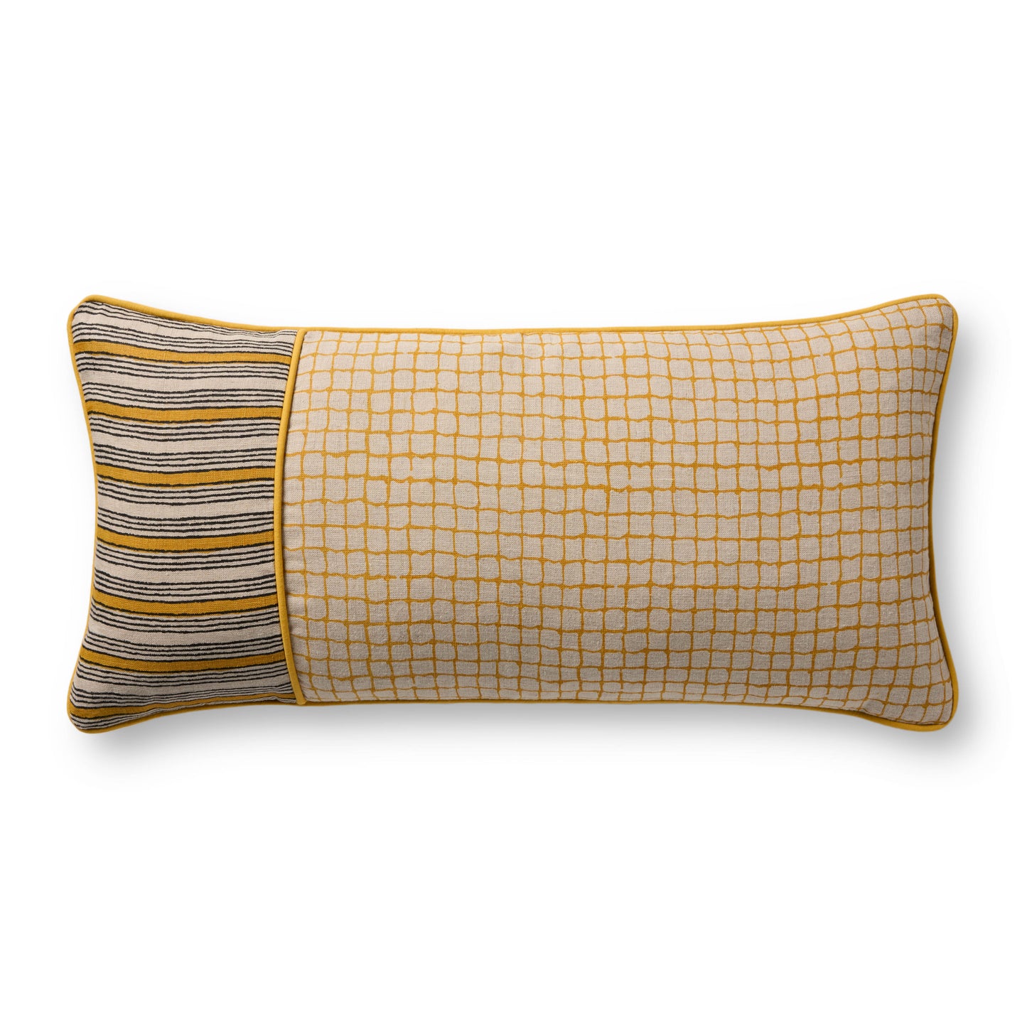 Loloi PLL0198  Yellow 12'' x 27'' Pillow - Chapin Furniture
