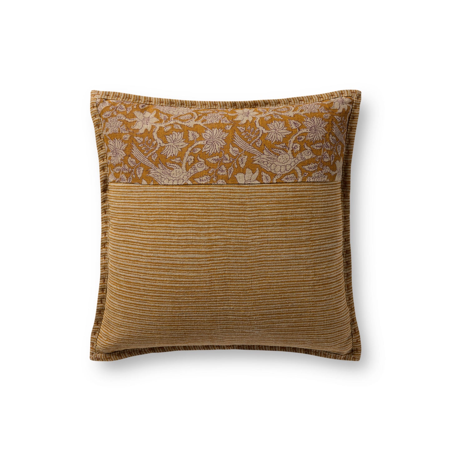 Loloi PLL0199  Mustard 18'' x 18'' Pillow - Chapin Furniture