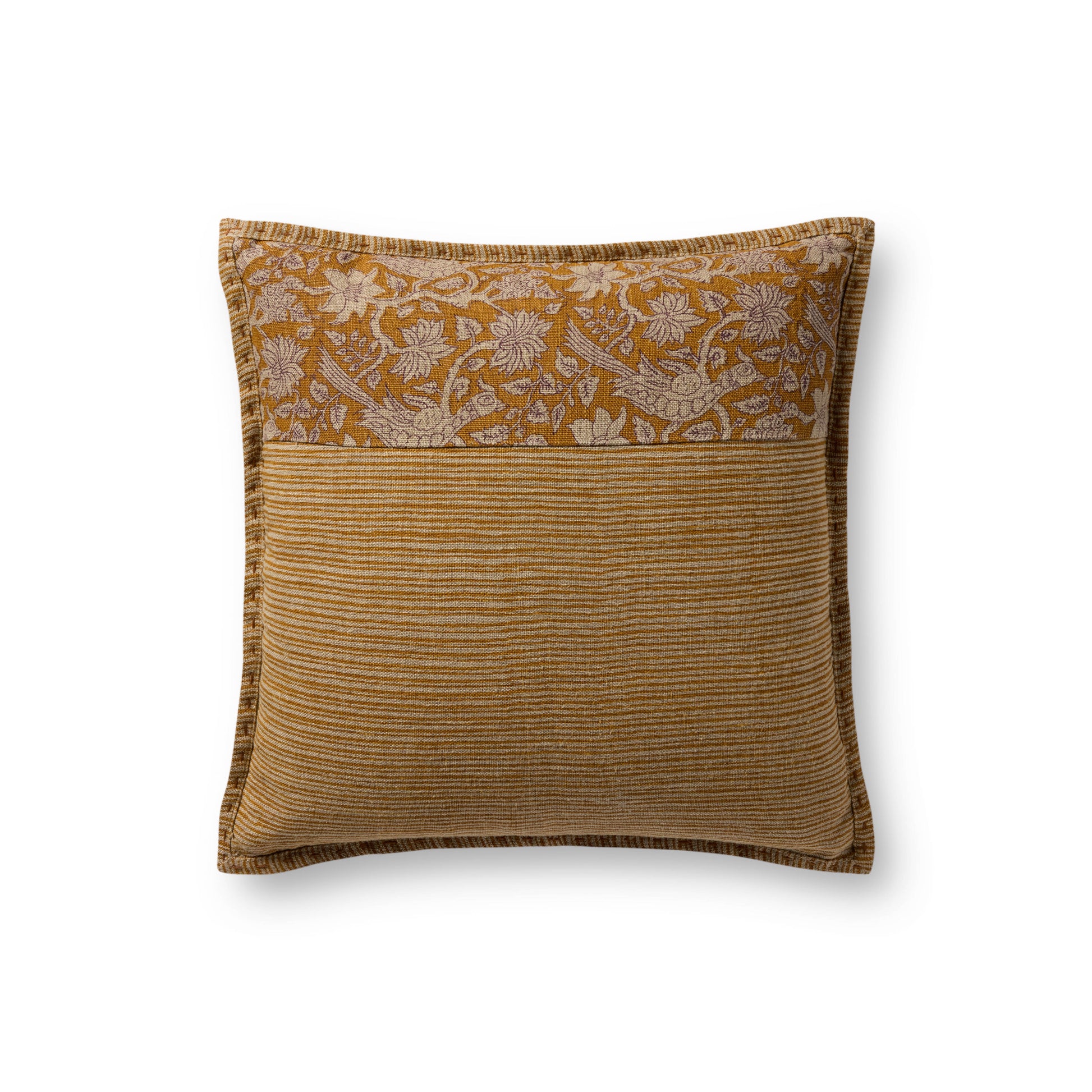 Loloi PLL0199  Mustard 18'' x 18'' Pillow - Chapin Furniture