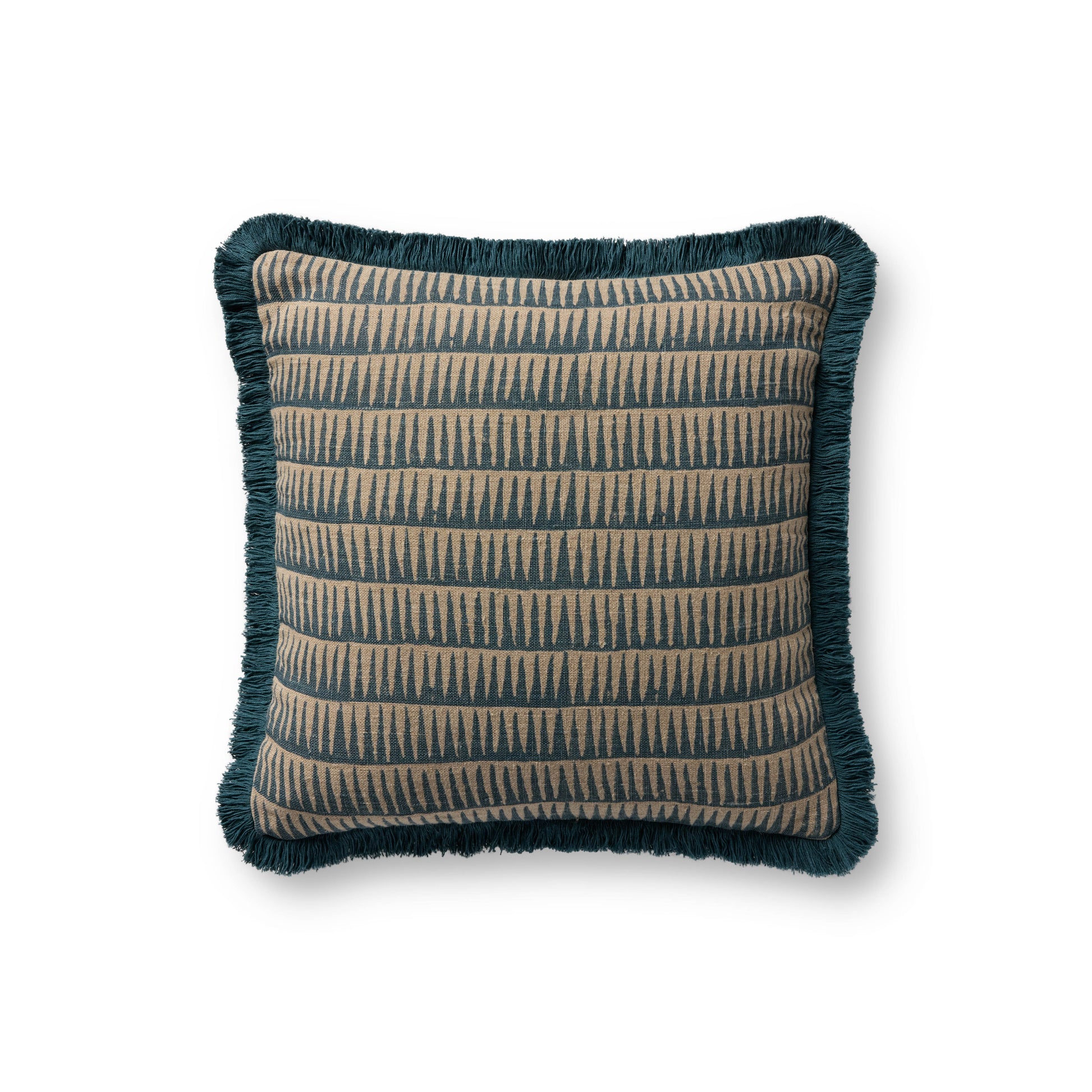Loloi PLL0202  Natural / Blue 18'' x 18''Pillow - Chapin Furniture