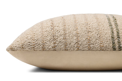 Amber Lewis x Loloi Atley PAL0057 Natural / Olive 22'' x 22'' Pillow - Chapin Furniture