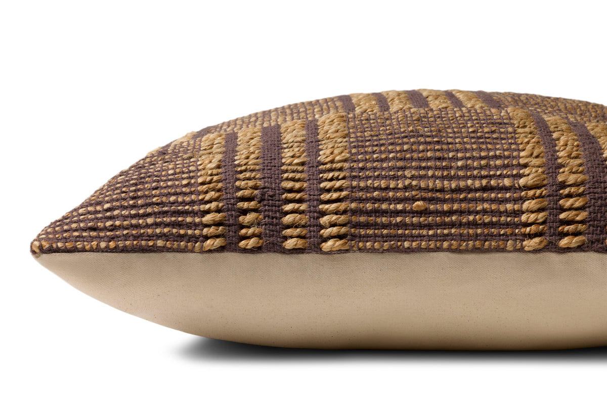 Amber Lewis x Loloi Rosso PAL0071 Bark/Natural Pillow - Chapin Furniture