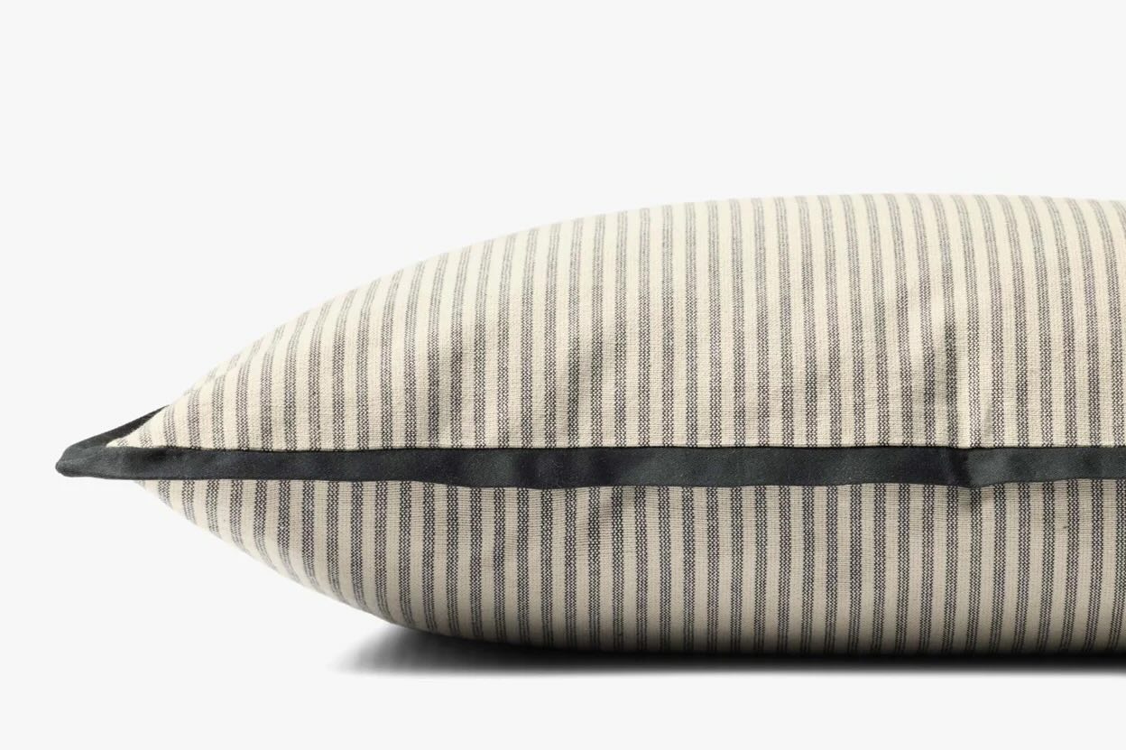 Jeremiah Brent x Loloi  Sullivan PJBR0001 Natural / Black 13'' x 21'' Pillow - Chapin Furniture