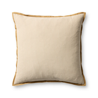 Jeremiah Brent x Loloi  Sullivan PJBR0001 Natural / Gold 22'' x 22'' Pillow - Chapin Furniture