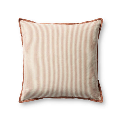 Jeremiah Brent x Loloi  Sullivan PJBR0001 Natural / Terracotta 20'' x 20'' Pillow - Chapin Furniture
