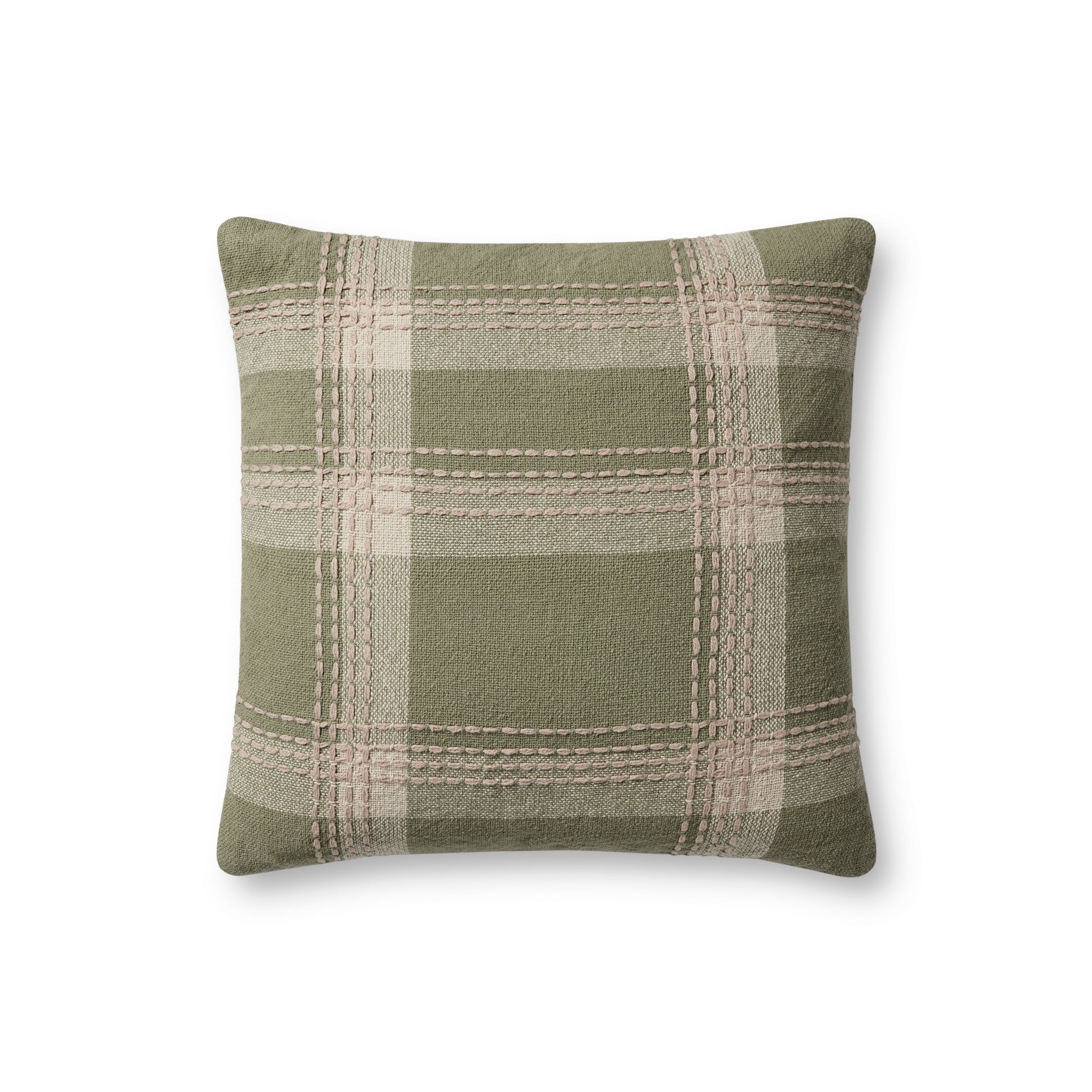 Jean Stoffer x Loloi PJS0016 Green / Multi 18'' x 18'' Pillow - Chapin Furniture
