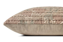 Jean Stoffer x Loloi PJS0019 Taupe / Rose 18'' x 18'' Pillow - Chapin Furniture
