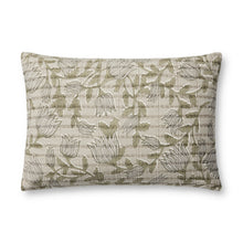 Jean Stoffer x Loloi PJS0023 Natural / Sage 16'' x 26''Pillow - Chapin Furniture