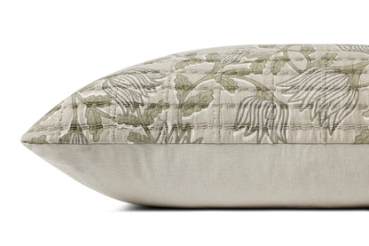 Jean Stoffer x Loloi PJS0023 Natural / Sage 16'' x 26''Pillow - Chapin Furniture
