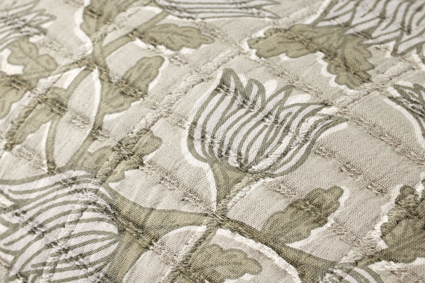 Jean Stoffer x Loloi PJS0023 Natural / Sage 16'' x 26''Pillow - Chapin Furniture