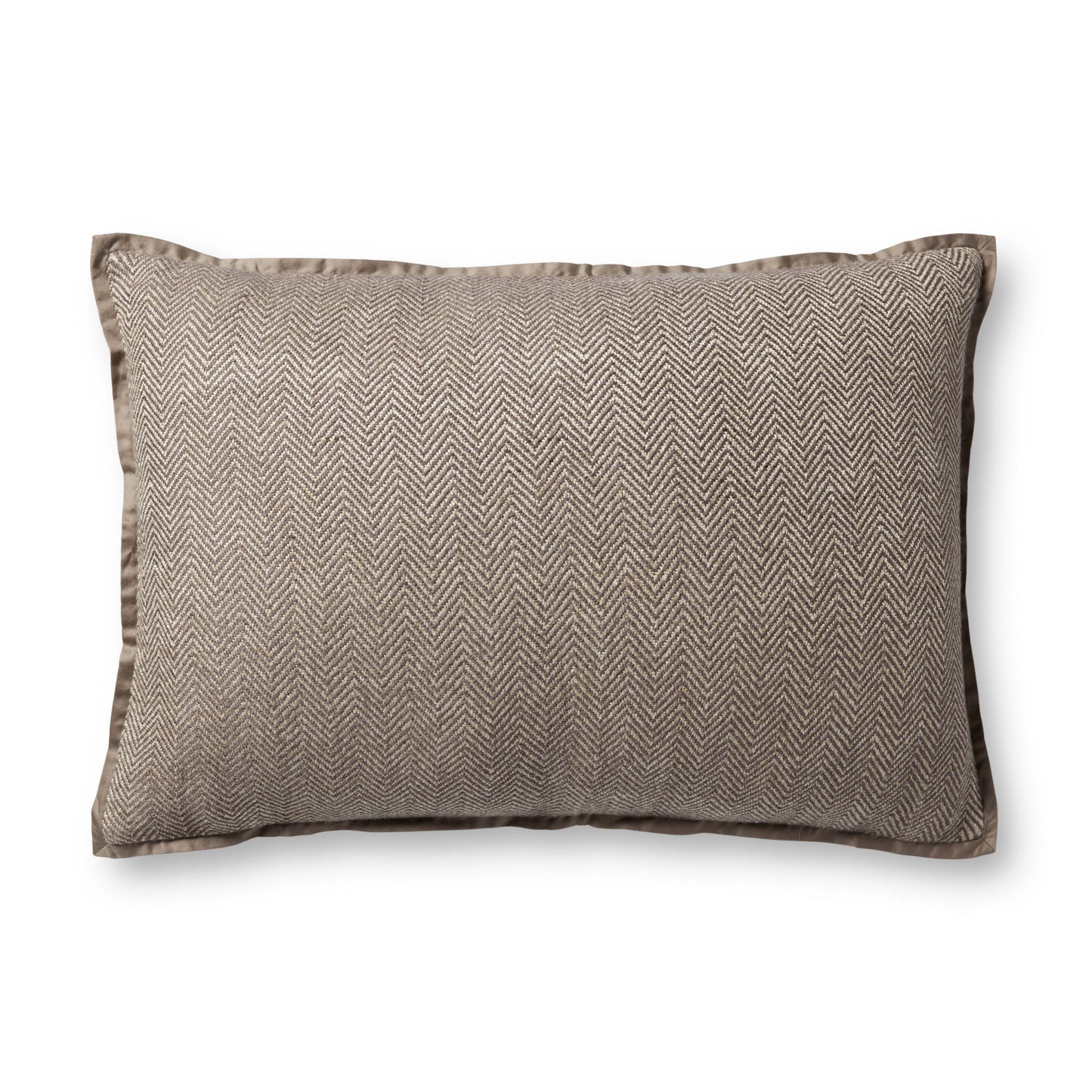 Jean Stoffer x Loloi PJS0018 Dark Taupe 16'' x 26'' Pillow - Chapin Furniture