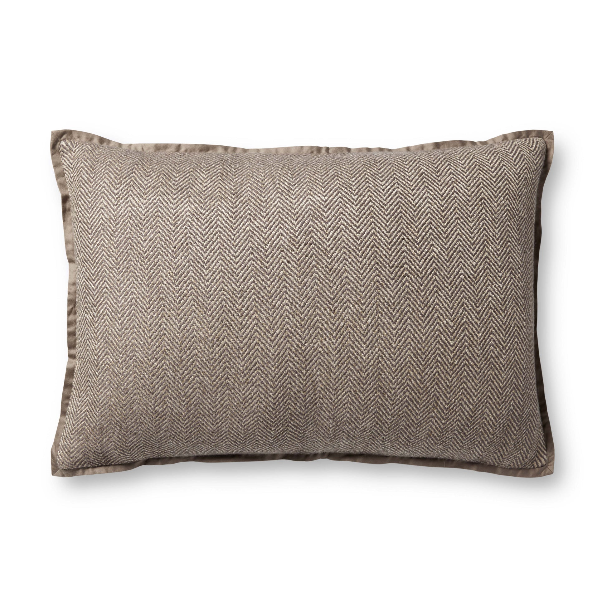 Jean Stoffer x Loloi PJS0018 Dark Taupe 16'' x 26'' Pillow - Chapin Furniture