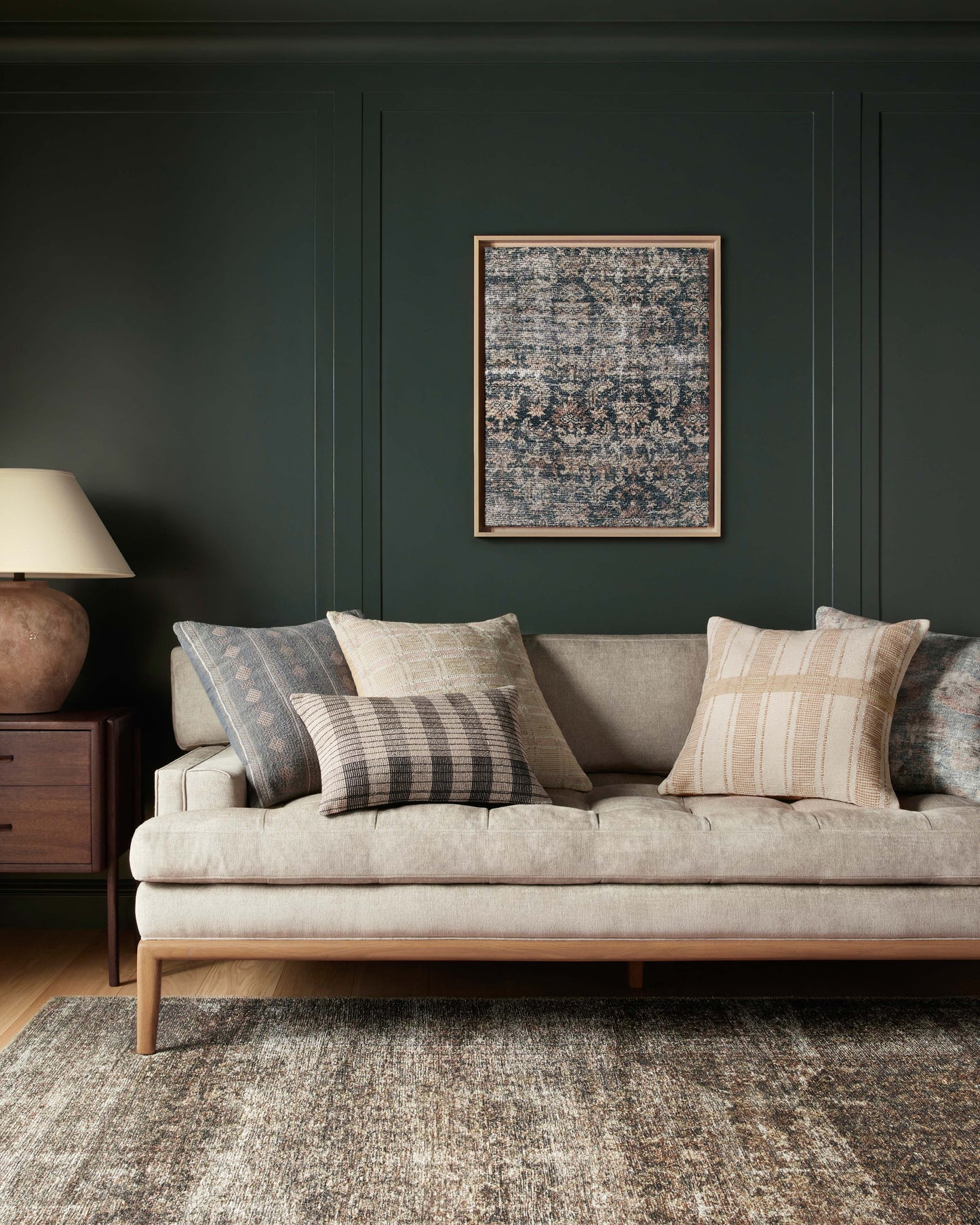 Amber Lewis Bernadino Pal0011 Ivory / Black Pillow - Chapin Furniture