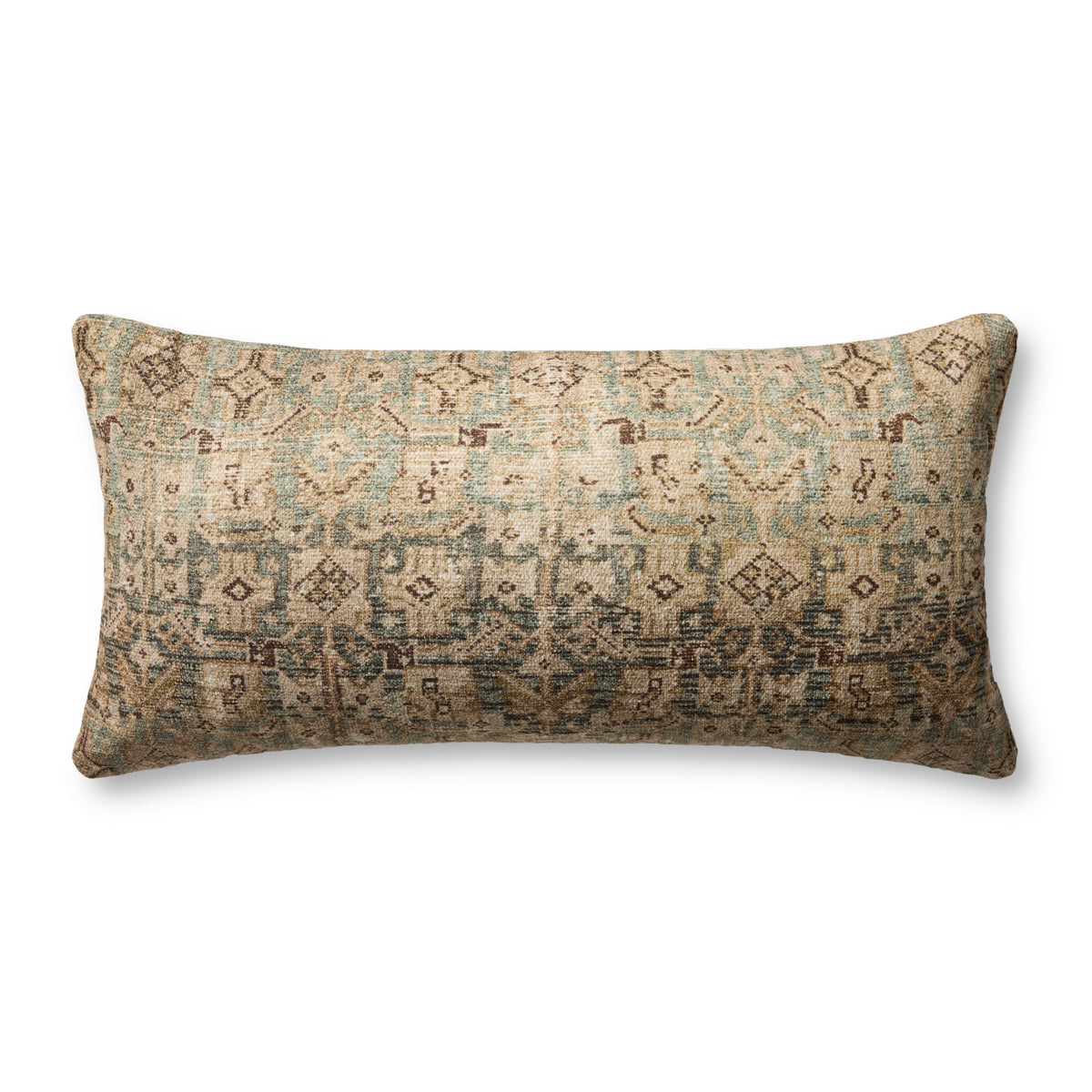 Amber Lewis x Loloi Lombard PAL0074 Blue/Brown Pillow - Chapin Furniture