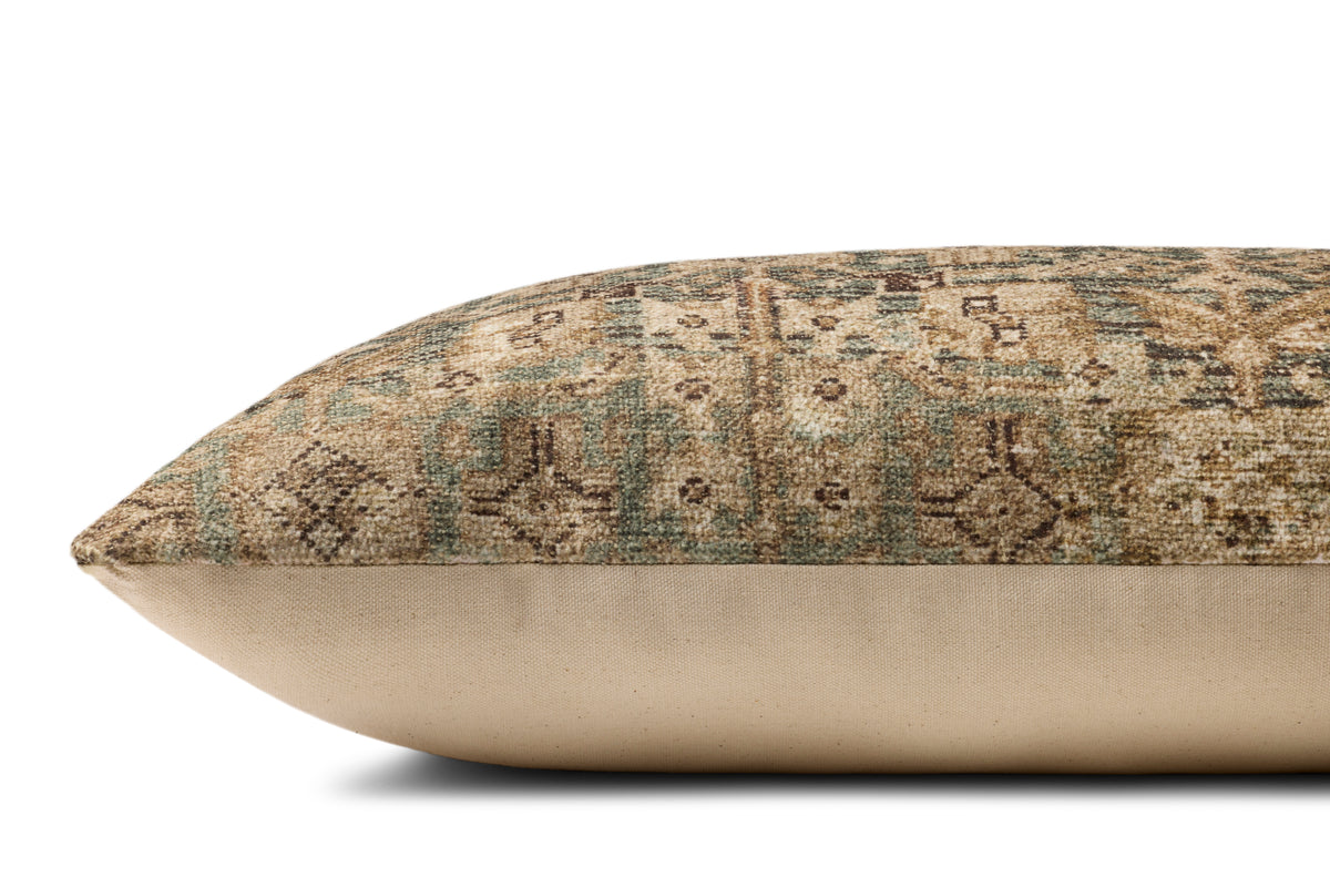 Amber Lewis x Loloi Lombard PAL0074 Blue/Brown Pillow - Chapin Furniture