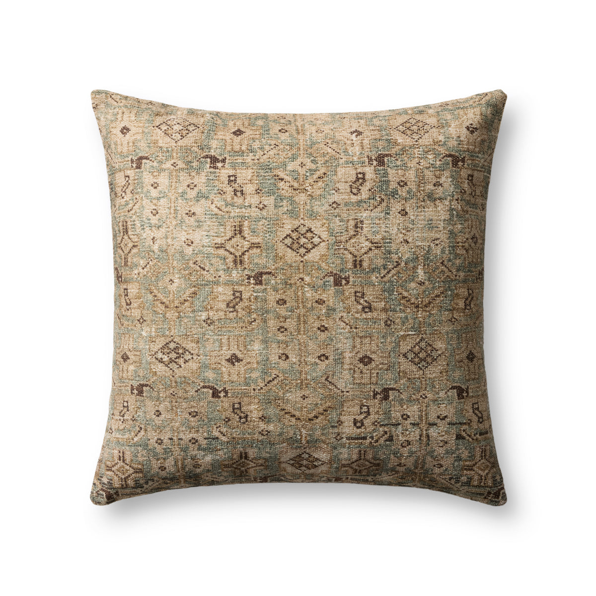 Amber Lewis x Loloi Lombard PAL0074 Blue/Brown Pillow - Chapin Furniture