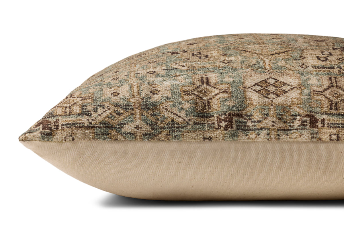 Amber Lewis x Loloi Lombard PAL0074 Blue/Brown Pillow - Chapin Furniture