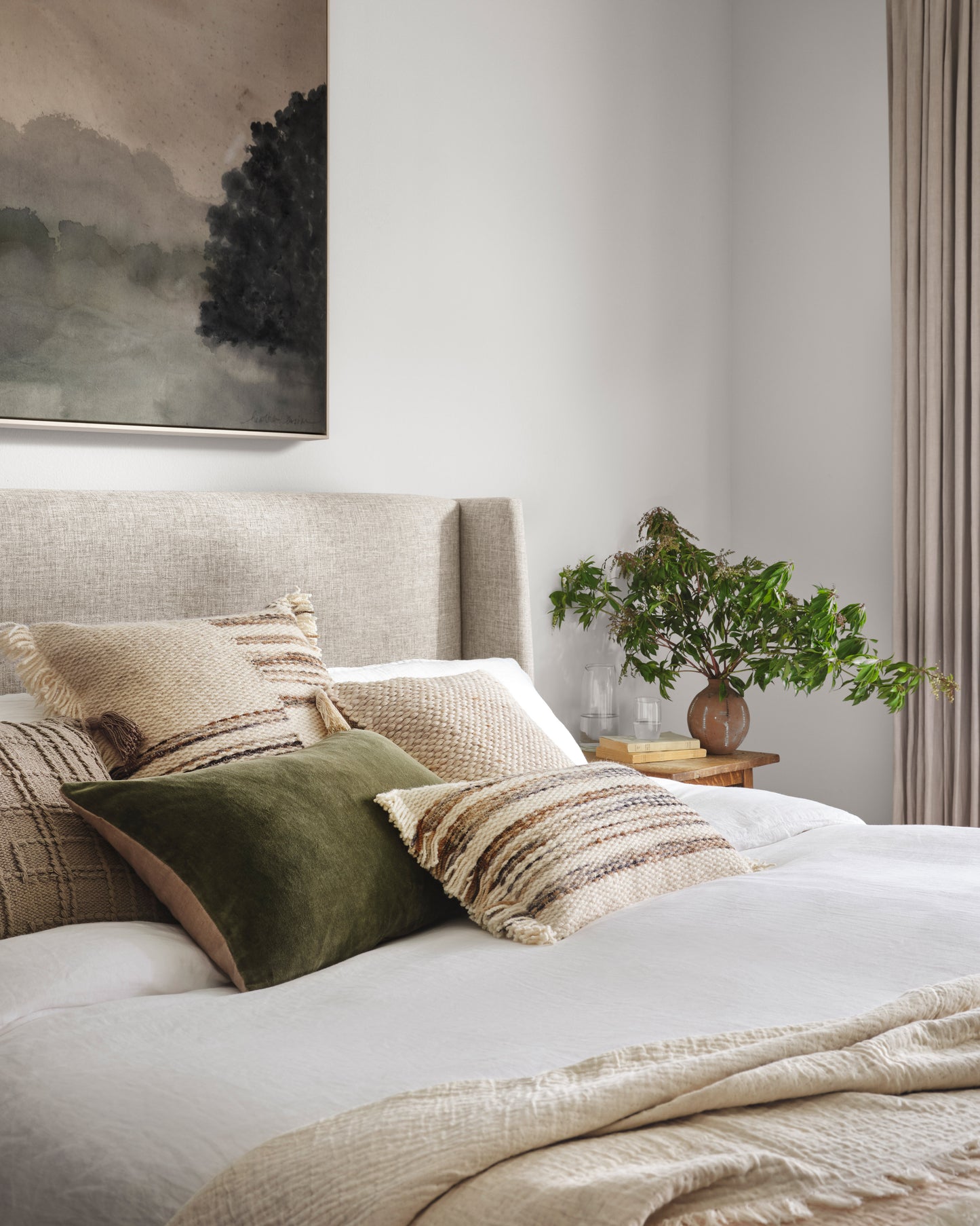 Magnolia Home PMH1153 Lydia Moss/Beige 16" x 26" Pillow - Chapin Furniture