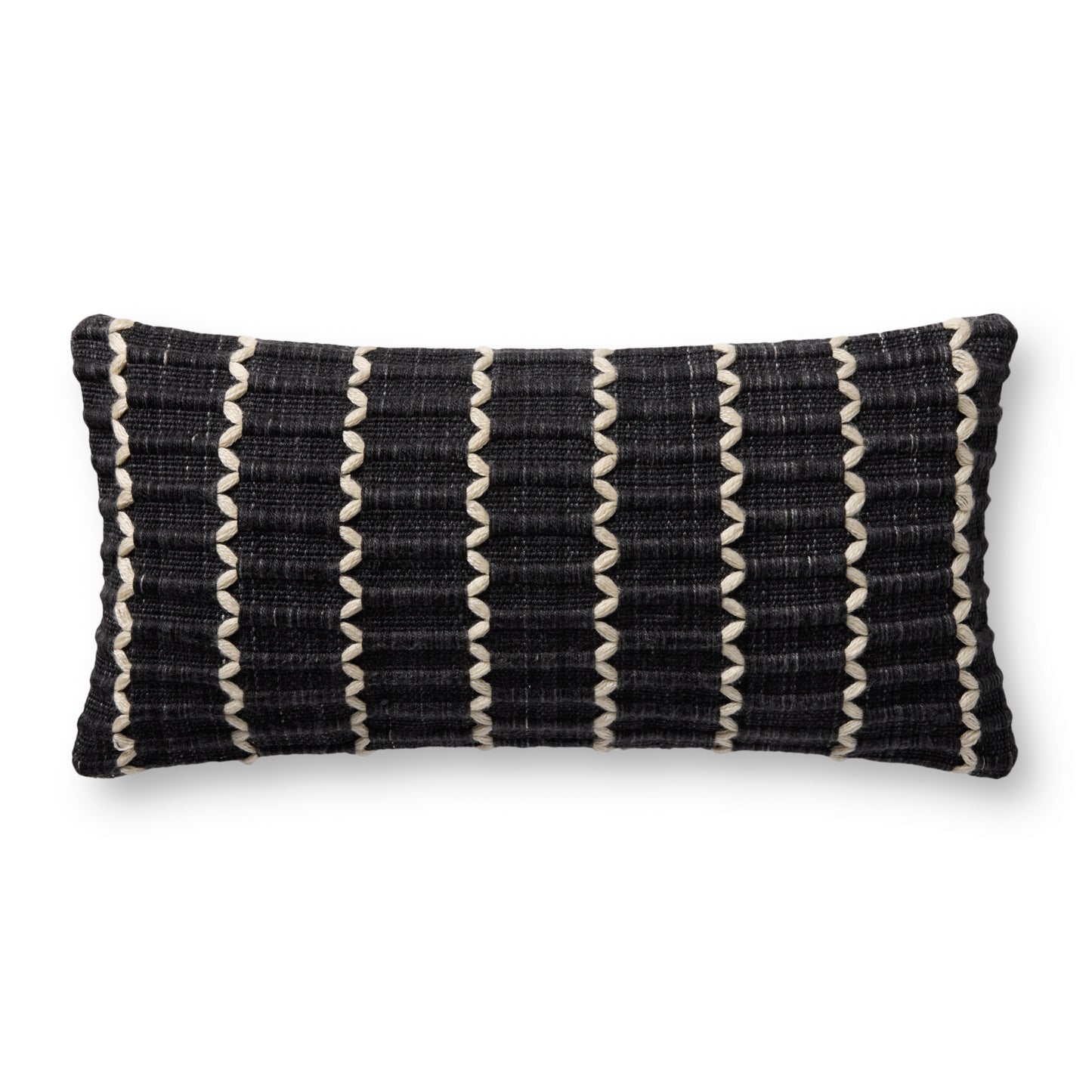 Loloi PLL0187  Black 12'' x 27'' Pillow - Chapin Furniture