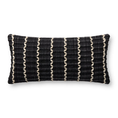Loloi PLL0187  Black 12'' x 27'' Pillow - Chapin Furniture