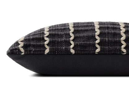 Loloi PLL0187  Black 12'' x 27'' Pillow - Chapin Furniture
