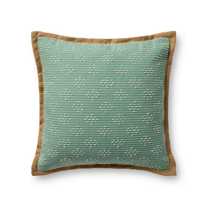 Loloi PLL0190  Aqua 20'' x 20'' Indoor/Outdoor Pillow - Chapin Furniture