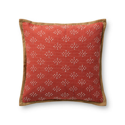 Loloi PLL0190  Red 20'' x 20'' Indoor/Outdoor Pillow - Chapin Furniture