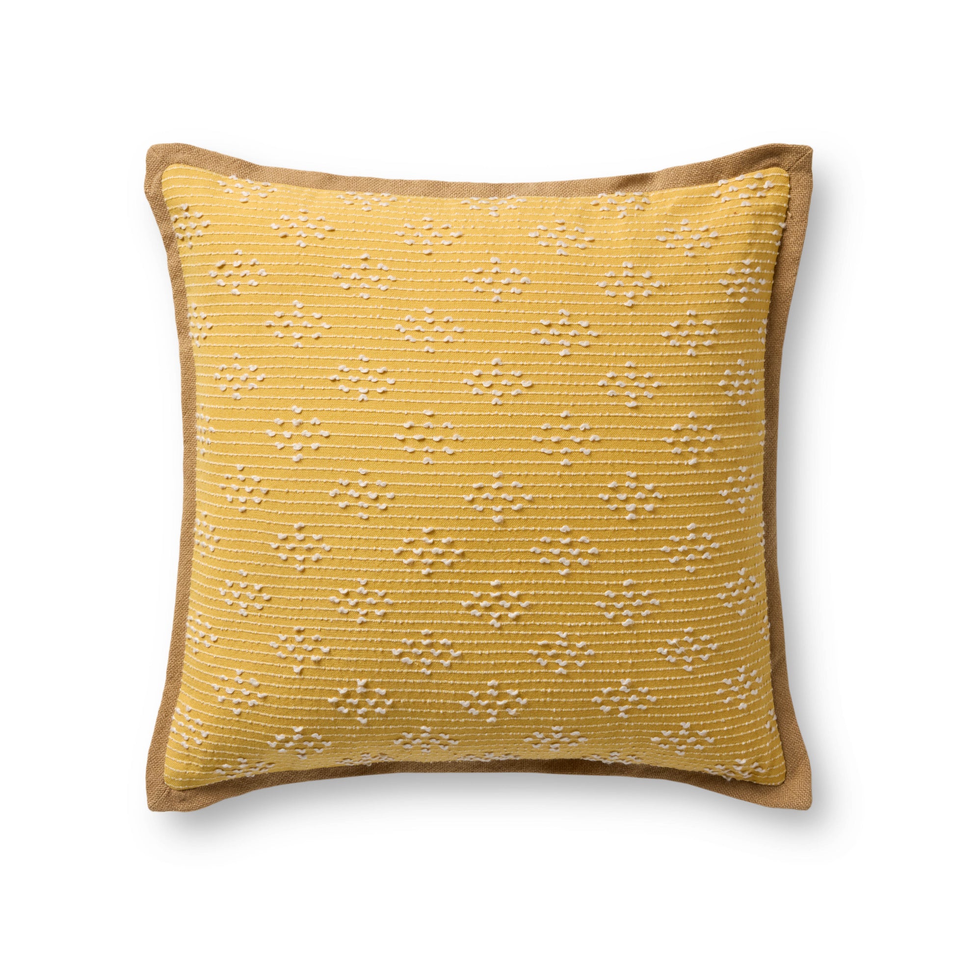 Loloi PLL0190  Yellow 20'' x 20'' Indoor/Outdoor Pillow - Chapin Furniture