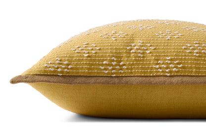 Loloi PLL0190  Yellow 20'' x 20'' Indoor/Outdoor Pillow - Chapin Furniture