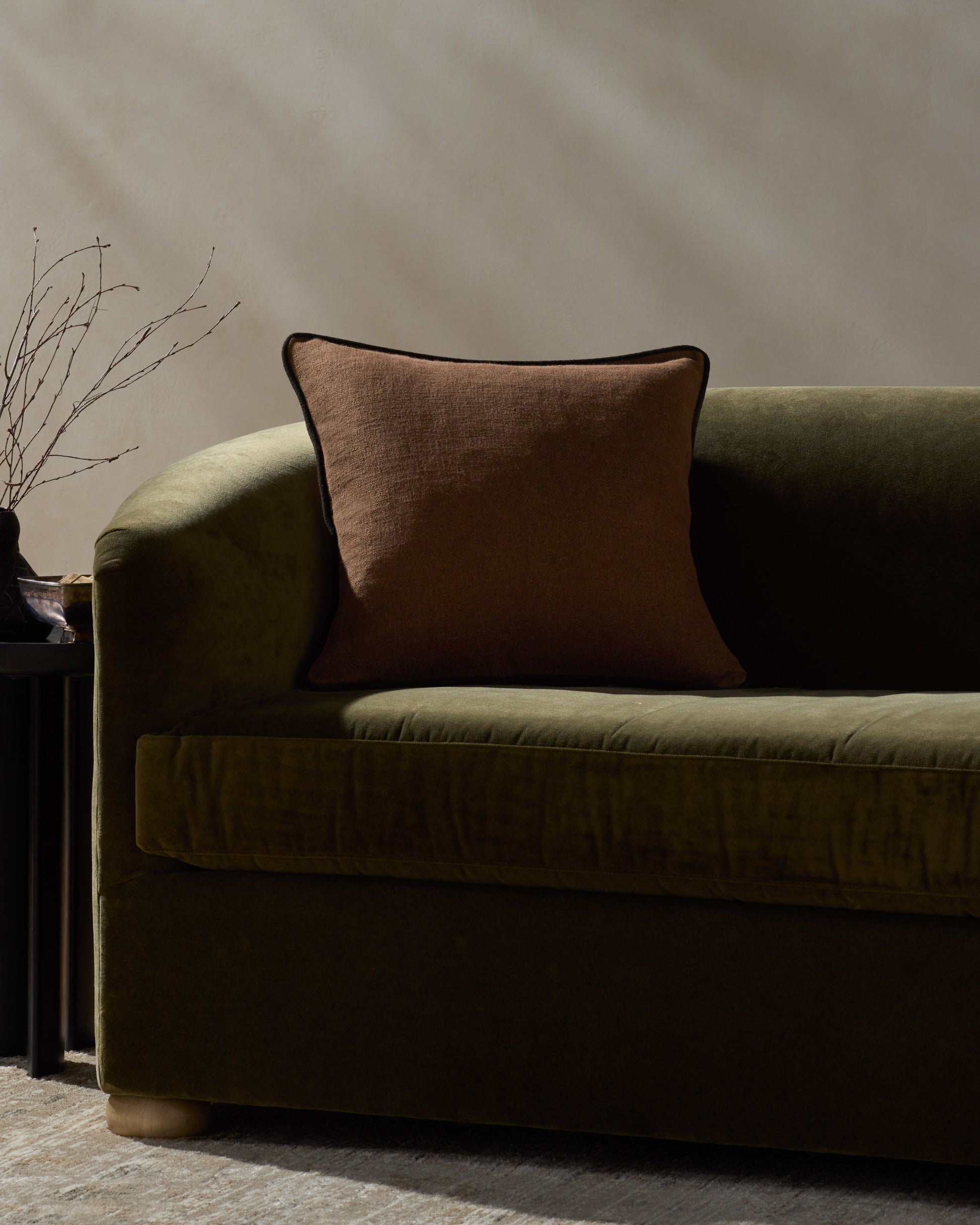 Jeremiah Brent x Loloi  Hudson PJBR0005 Brown/Black 20'' x 20'' Pillow - Chapin Furniture
