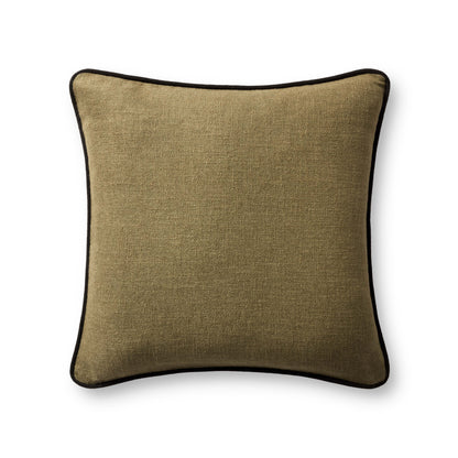 Jeremiah Brent x Loloi  Hudson PJBR0005 Green/Black 20'' x 20'' Pillow - Chapin Furniture