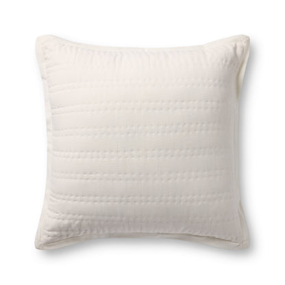 Loloi PLL0195 White 22'' x 22'' Pillow - Chapin Furniture