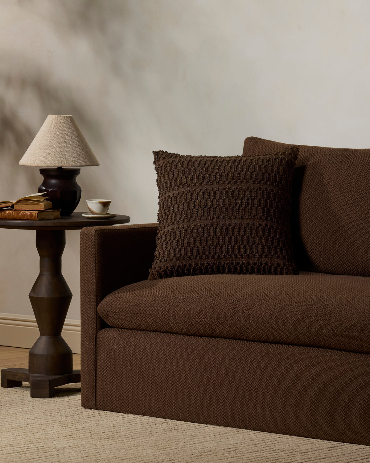 Loloi PLL0218 Chocolate Pillow - Chapin Furniture