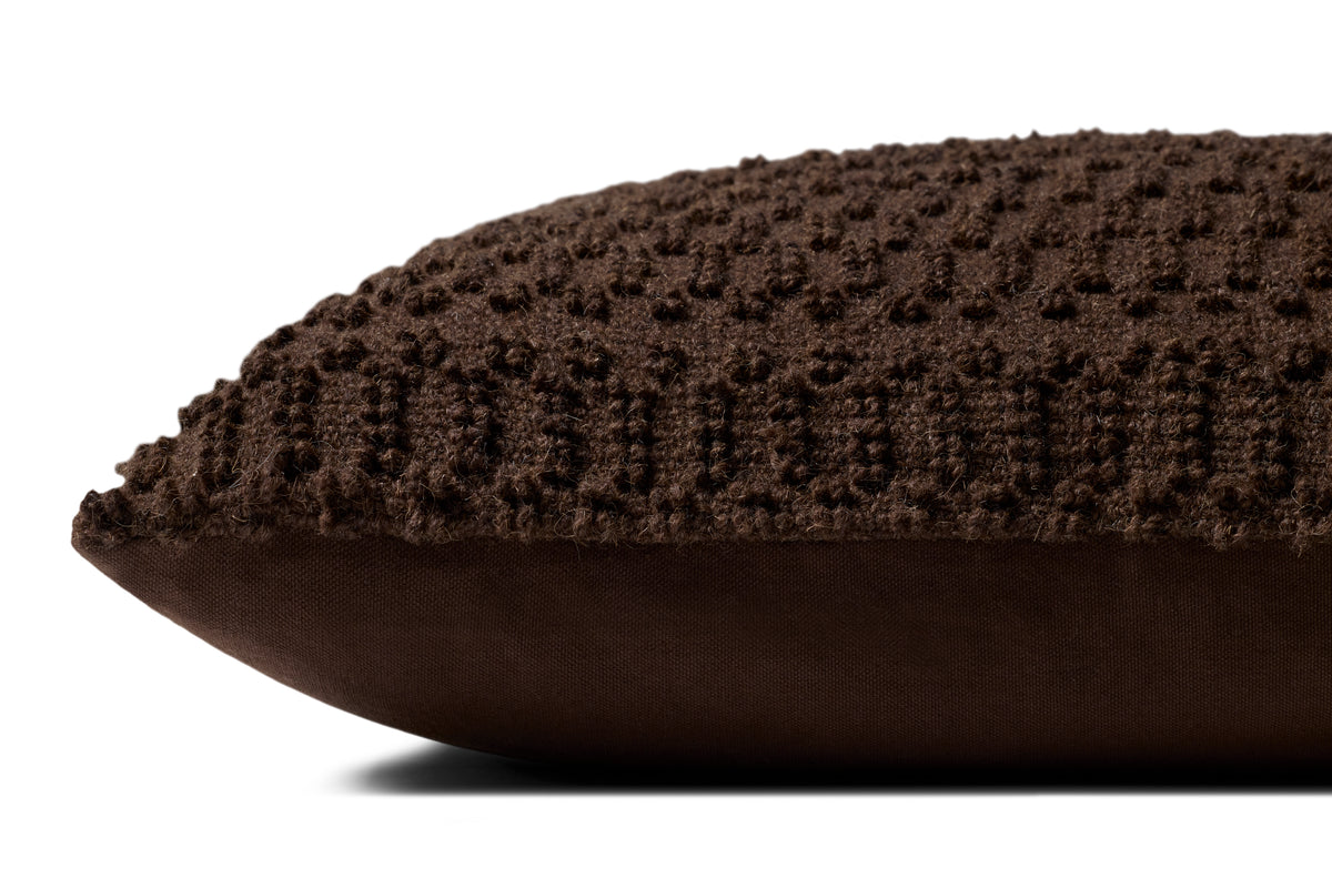 Loloi PLL0218 Chocolate Pillow - Chapin Furniture
