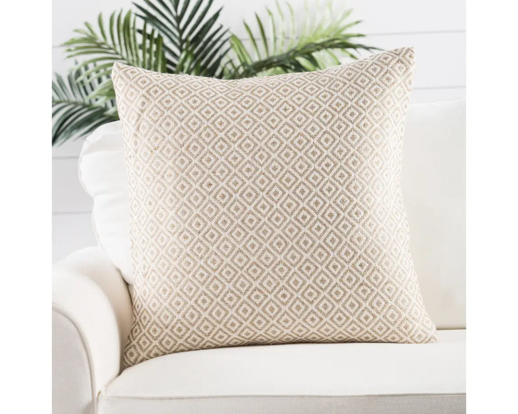 Peykan Beige Lattice Pillow - Chapin Furniture