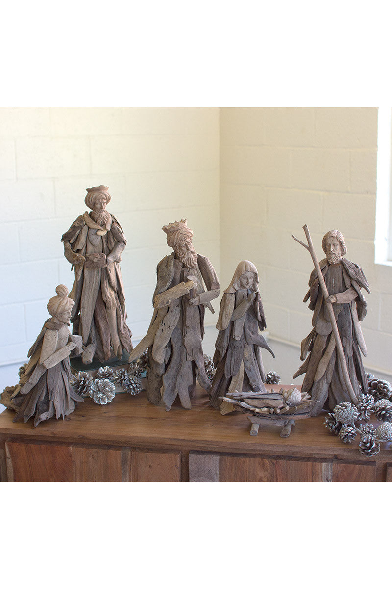 Set of 6 Driftwood Nativity Set - Chapin Furniture