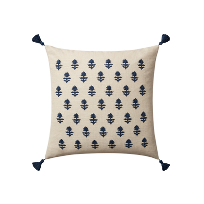 Magnolia Home PMH0051 Addison Beige / Navy Pillow - Chapin Furniture