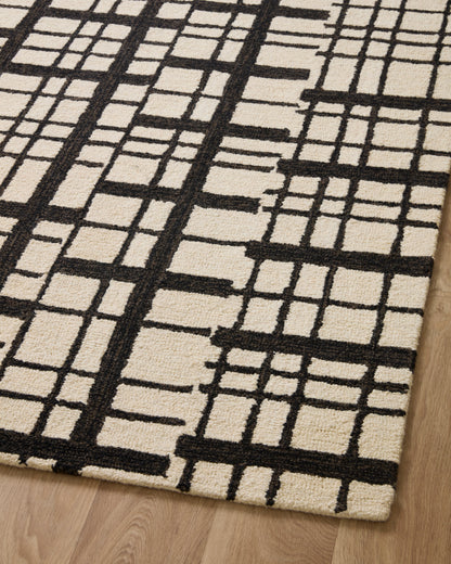 Chris Loves Julia Polly Rug – Black / Ivory - Chapin Furniture