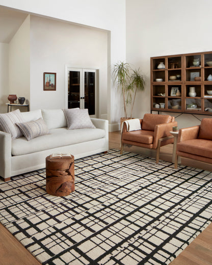 Chris Loves Julia Polly Rug – Black / Ivory - Chapin Furniture