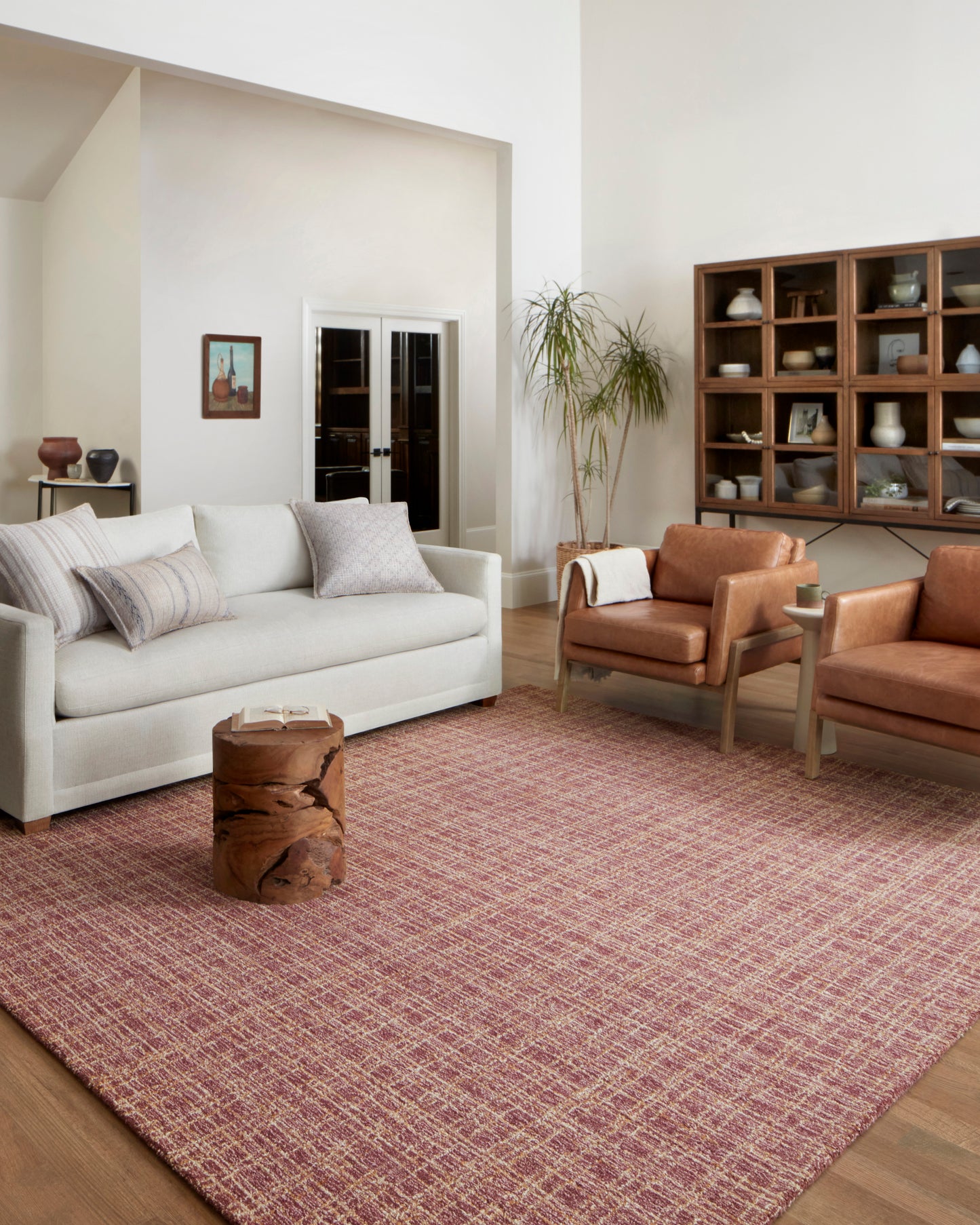 Chris Loves Julia Polly Rug – Berry / Natural - Chapin Furniture