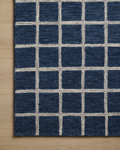 Chris Loves Julia Polly Rug – Navy / Silver - Chapin Furniture