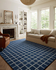 Chris Loves Julia Polly Rug – Navy / Silver - Chapin Furniture