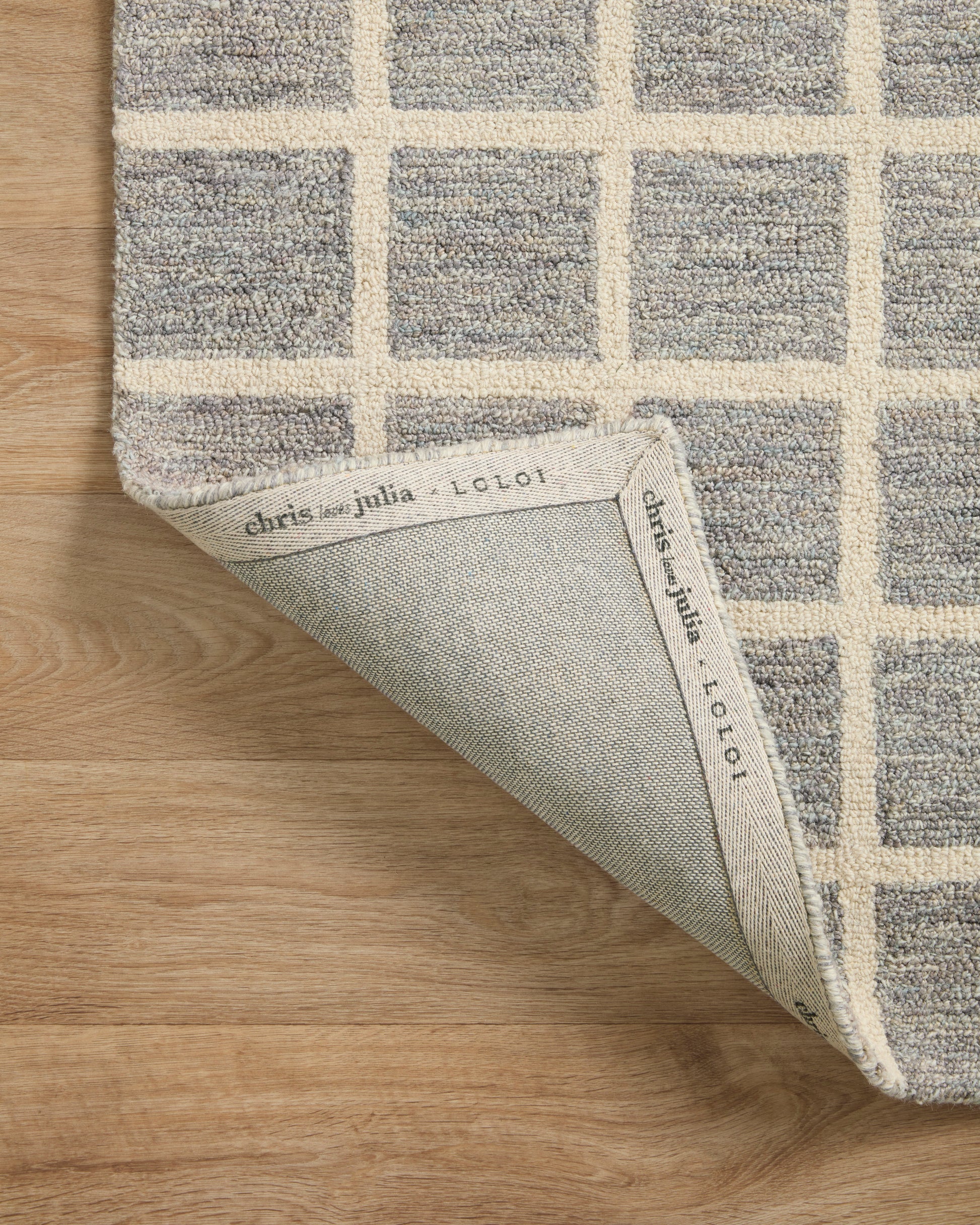 Chris Loves Julia Polly Rug – Slate / Ivory - Chapin Furniture