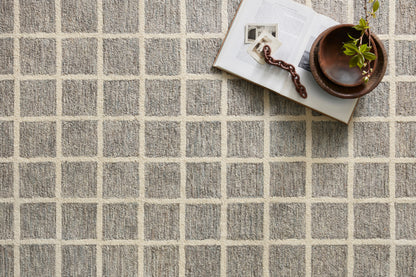 Chris Loves Julia Polly Rug – Slate / Ivory - Chapin Furniture