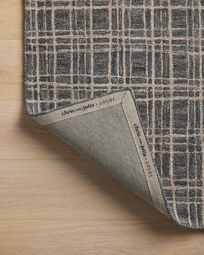 Chris Loves Julia Polly Rug – Graphite / Pebble - Chapin Furniture